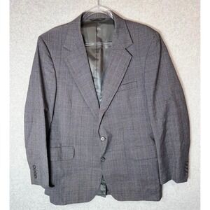 Warren Sewell Sport Coat Mens 42R Gray Textured Fabric 2‎ Button 1 Vent
